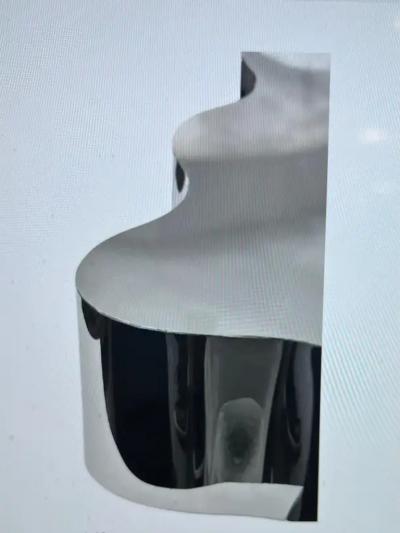 Custom Stainless Steel Wall Mounted Wave Console 90 Wide