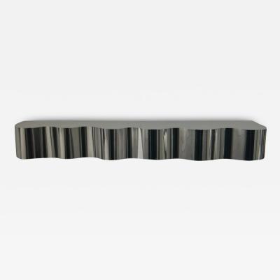 Custom Stainless Steel Wall Mounted Wave Console 90 Wide