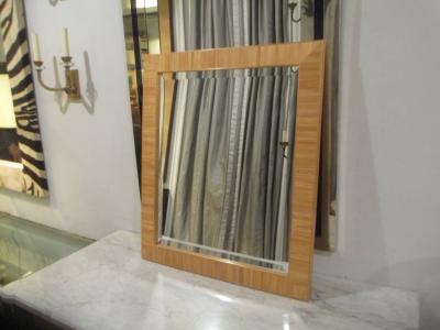 Custom Straw Marquetry Mirror