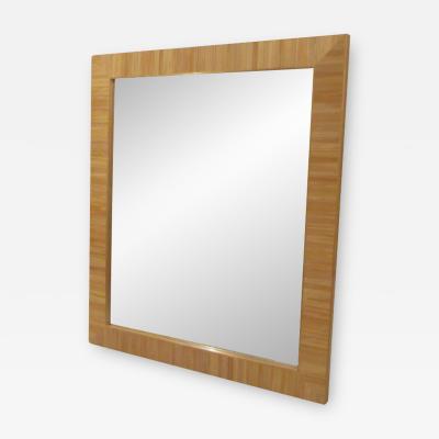 Custom Straw Marquetry Mirror