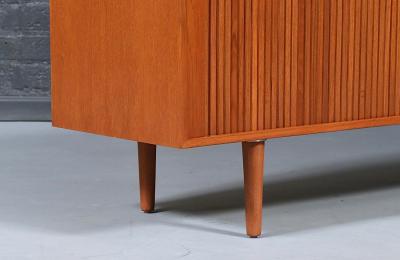Custom Tambour Door Teak Credenza by Danish Modern L A 