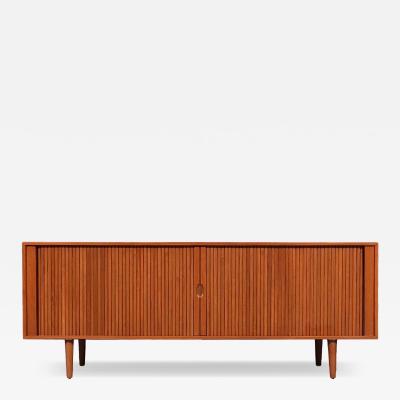 Custom Tambour Door Teak Credenza by Danish Modern L A 