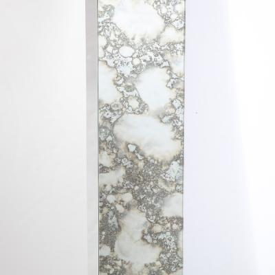 Custom Tessellated Rectilinear Mirror with Beveled Smoked Antique Mirror Edges