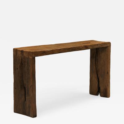 Custom Tobacco Reclaimed Elm Waterfall Table