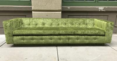 Custom Tufted Green Velvet Sofa Flavor Custom Design