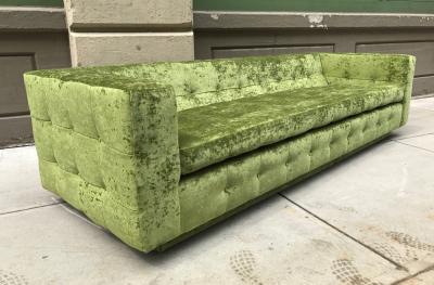 Custom Tufted Green Velvet Sofa Flavor Custom Design