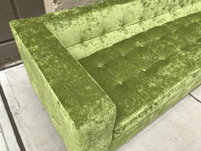 Custom Tufted Green Velvet Sofa Flavor Custom Design