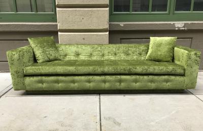 Custom Tufted Green Velvet Sofa Flavor Custom Design