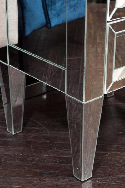 Custom Two Drawer Mirrored Commode