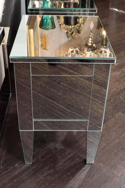 Custom Two Drawer Mirrored Commode