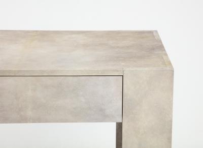 Custom Vellum Bedside Table with Single Drawer