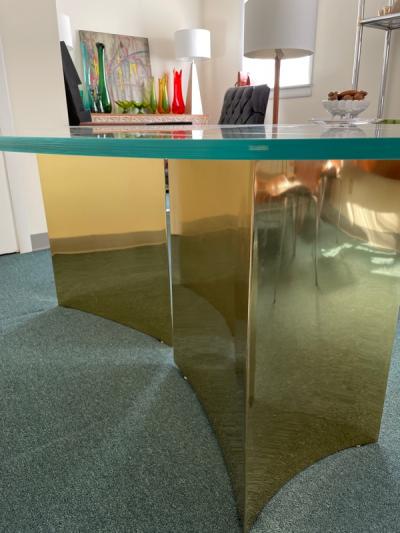Custom made brass table made by Norwalk