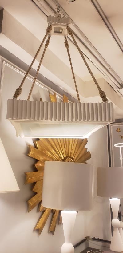 Custom plaster fixture in the Art Deco Manner