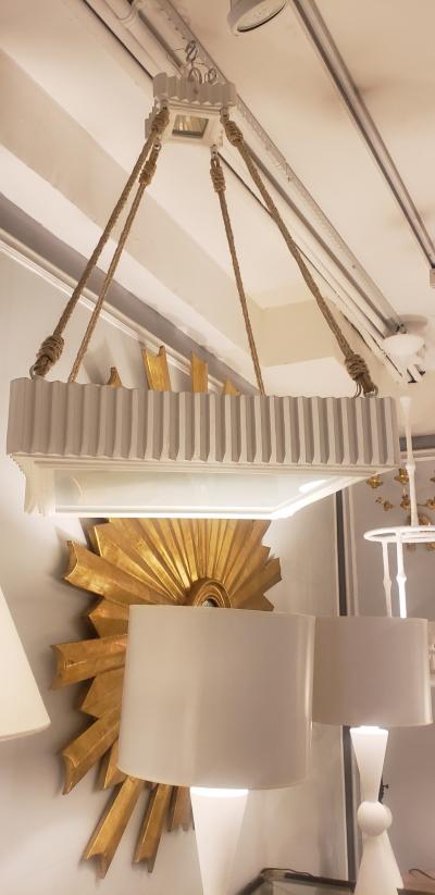 Custom plaster fixture in the Art Deco Manner