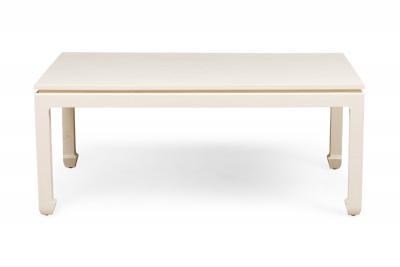 Customizable Asian Contemporary Ming Style Painted Raffia Wrapped Coffee Table 