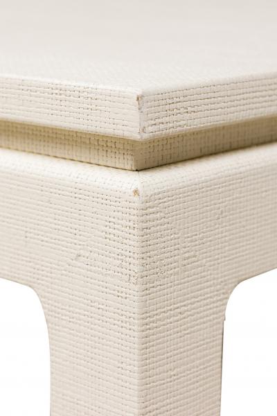 Customizable Asian Contemporary Ming Style Painted Raffia Wrapped Coffee Table 