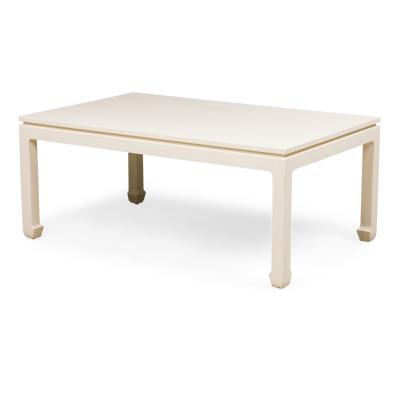 Customizable Asian Contemporary Ming Style Painted Raffia Wrapped Coffee Table 