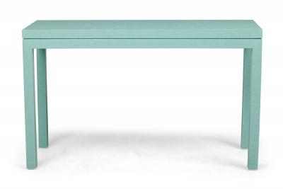 Customizable Asian Contemporary Style Painted Raffia Wrapped Console Table Made