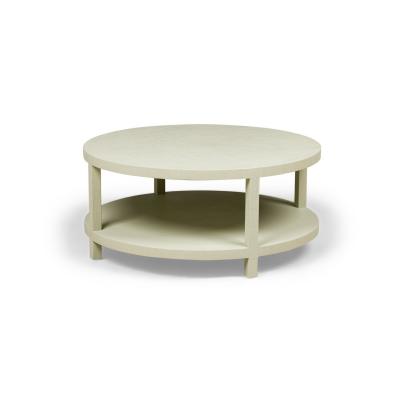 Customizable Asian Contemporary Style Painted Raffia Wrapped Round Coffee Table