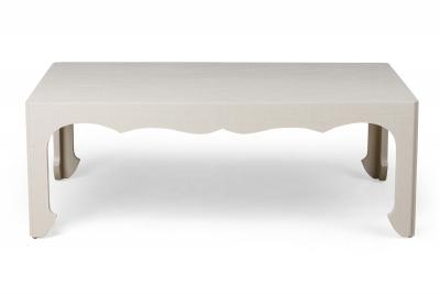 Customizable Asian Style Painted Raffia Wrapped Coffee Table Made to Order 
