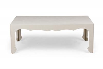 Customizable Asian Style Painted Raffia Wrapped Coffee Table Made to Order 