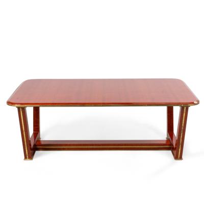 Customizable French 1940s Style Makore Veneer Coffee Table manner of Maxime Old