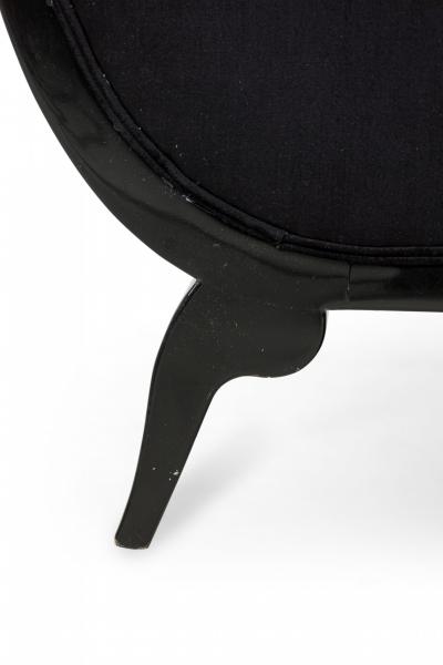 Customizable French Art Deco Lacquered and Upholstered Sleigh Recamier Made to
