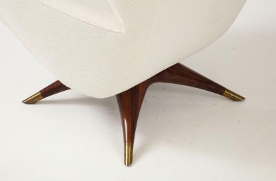 Customizable Modernist Club Chair in swivel or stationary base