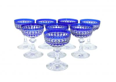 Cut Crystal Barware Tableware Coupe Service 9 People