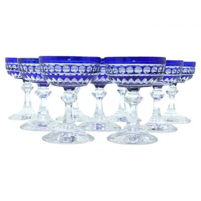Cut Crystal Barware Tableware Coupe Service 9 People