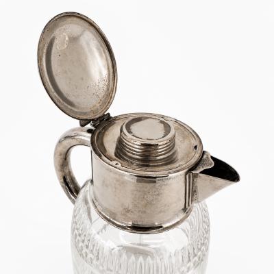 Cut Crystal Silver plated Cooling Pitcher 1960s 
