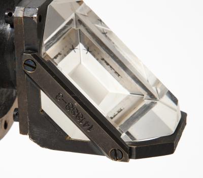 Cut Glass Steel and Brass Glass Lens