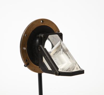 Cut Glass Steel and Brass Glass Lens