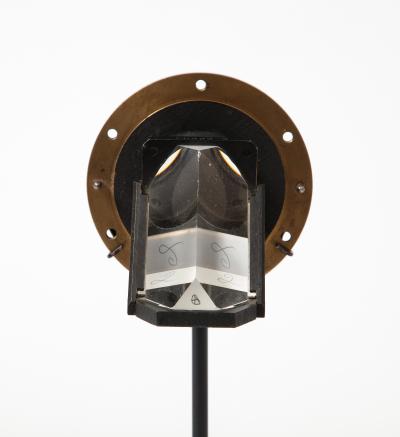 Cut Glass Steel and Brass Glass Lens