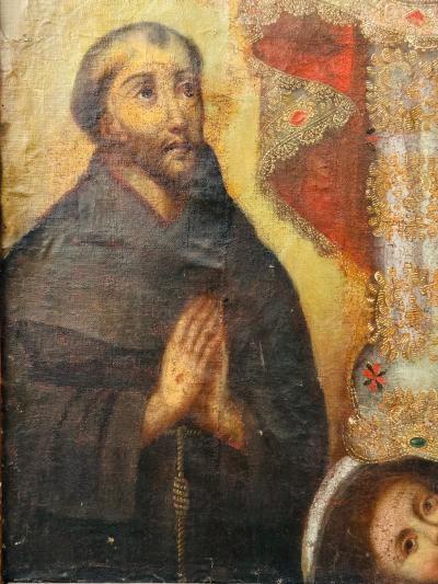 Cuzco School 18th Century Coronaci n de la Virgen