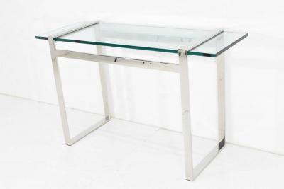 Cy Mann Glass and Chrome Console