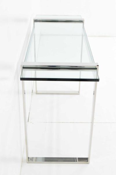 Cy Mann Glass and Chrome Console