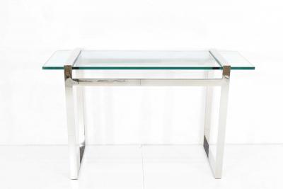 Cy Mann Glass and Chrome Console