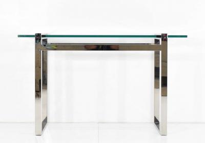 Cy Mann Glass and Chrome Console