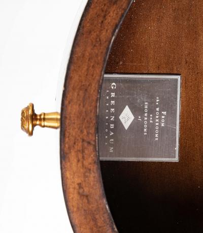 Cylinder Form Leather Faced Side Table with Faux Book Bindings on Drawers