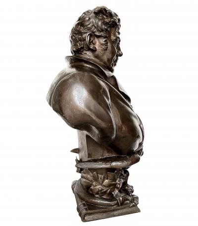 Cyprian Godebski Large bust of Adolphe Burggraeve 1806 1902 by Cyprian Godebski
