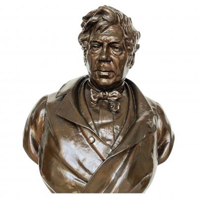 Cyprian Godebski Large bust of Adolphe Burggraeve 1806 1902 by Cyprian Godebski