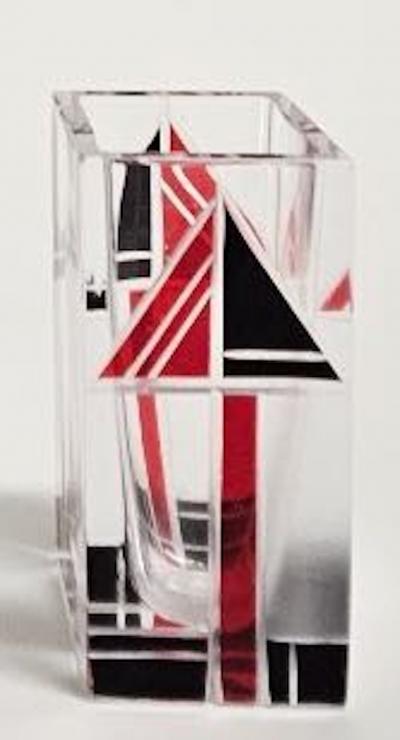 Czech Art Deco Geometric Decanter Set Art Deco Collection