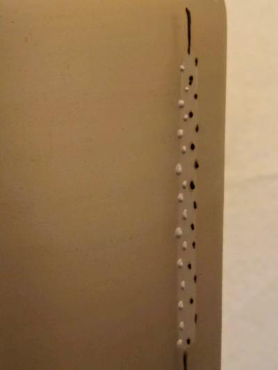 Czech Enamel on Cast Glass Foliate Table Lamp 1950s