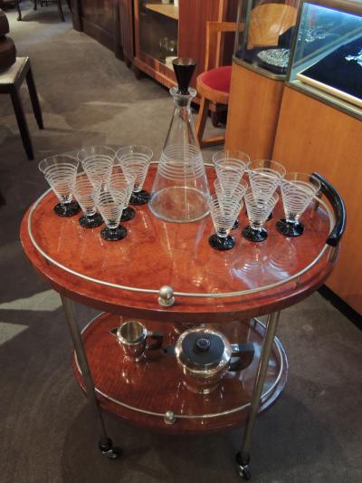 Czech Streamline Art Deco Decanter Set