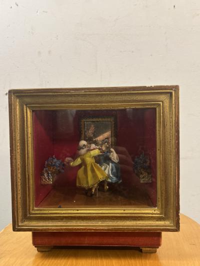 DANCING 19TH CENTURY COUPLE AUTOMATON THE BLUE DANUBE