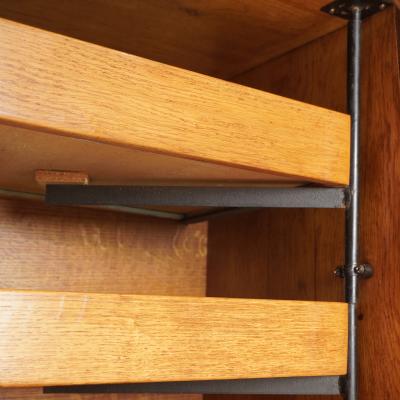 DANISH BAR CABINET WITH PAINTED SLIDING DOORS 1960 