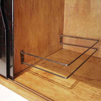 DANISH BAR CABINET WITH PAINTED SLIDING DOORS 1960 