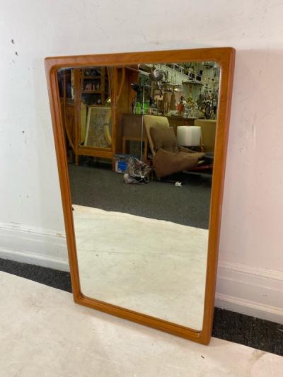DANISH MODERN SPLINED TEAK MIRROR