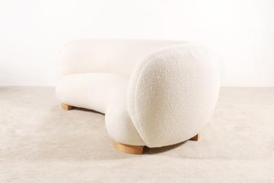 DANISH THREE SEAT CURVED SOFA 1940